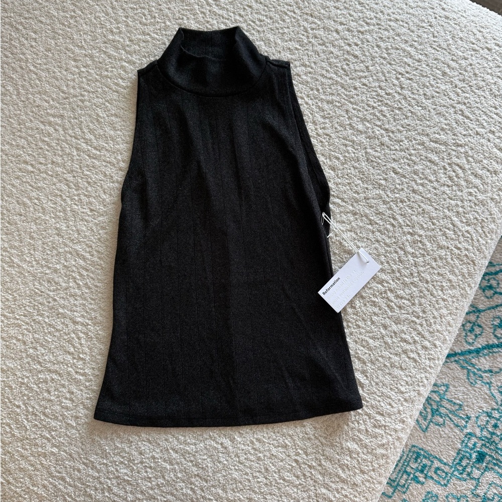Reformation black sparkle  Turtleneck Top